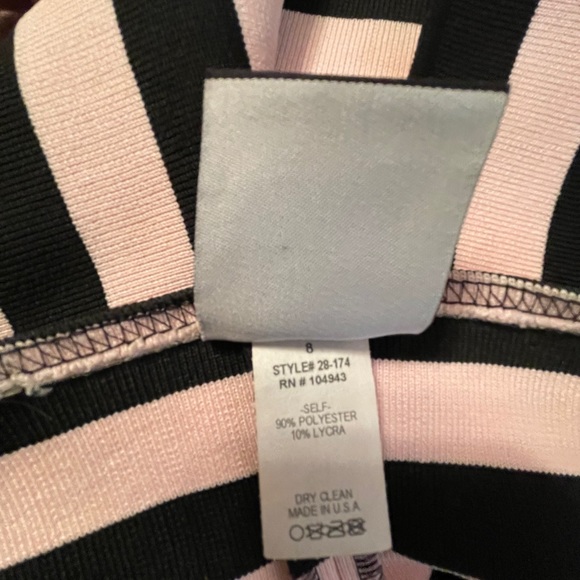 Pink & Black Veronique Young Striped Halter Top - Picture 6 of 6